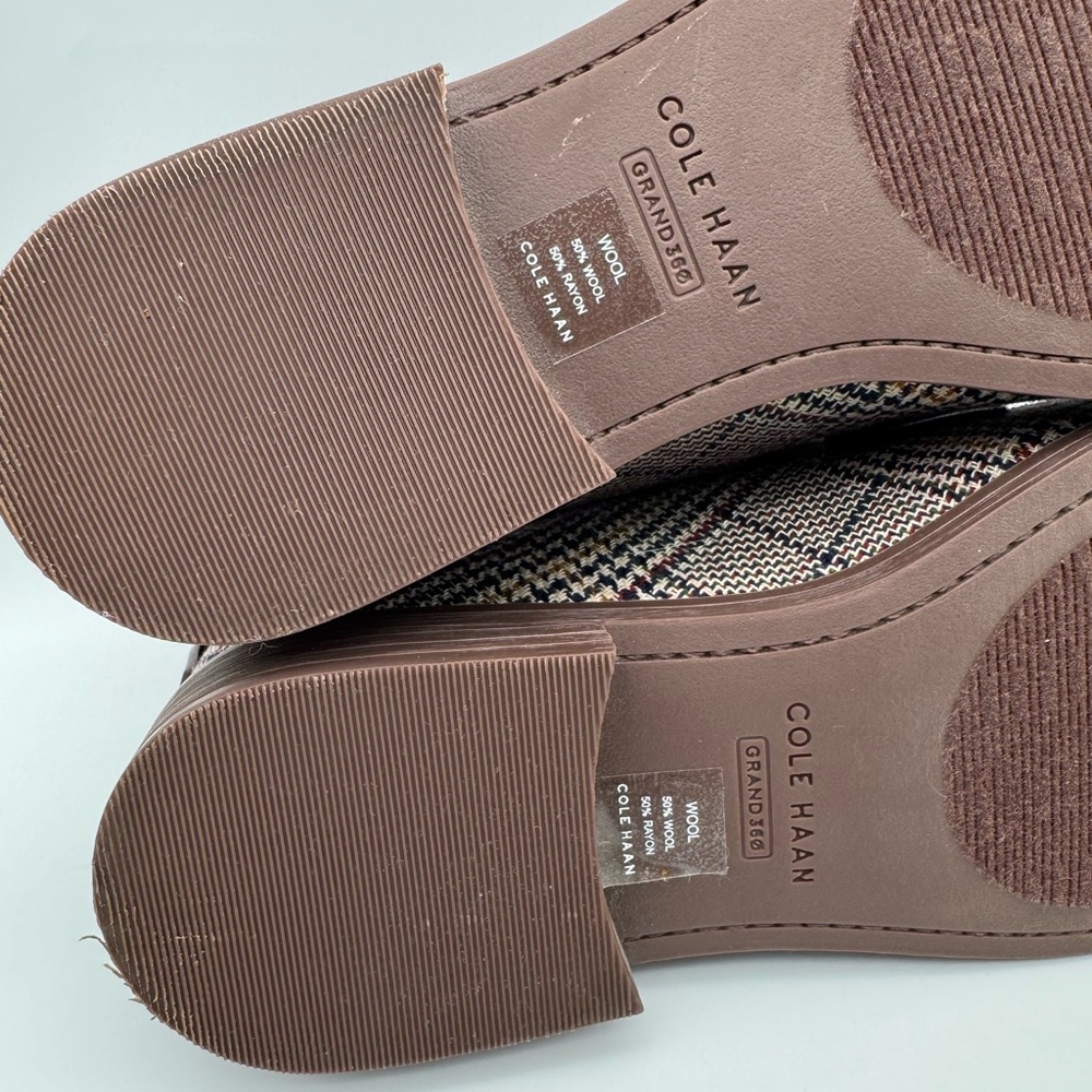 Cole Haan Women's Stassi Penny Loafer, Dark Brown/Multi/PlaidTextile Size 7 B - Picture 9 of 10